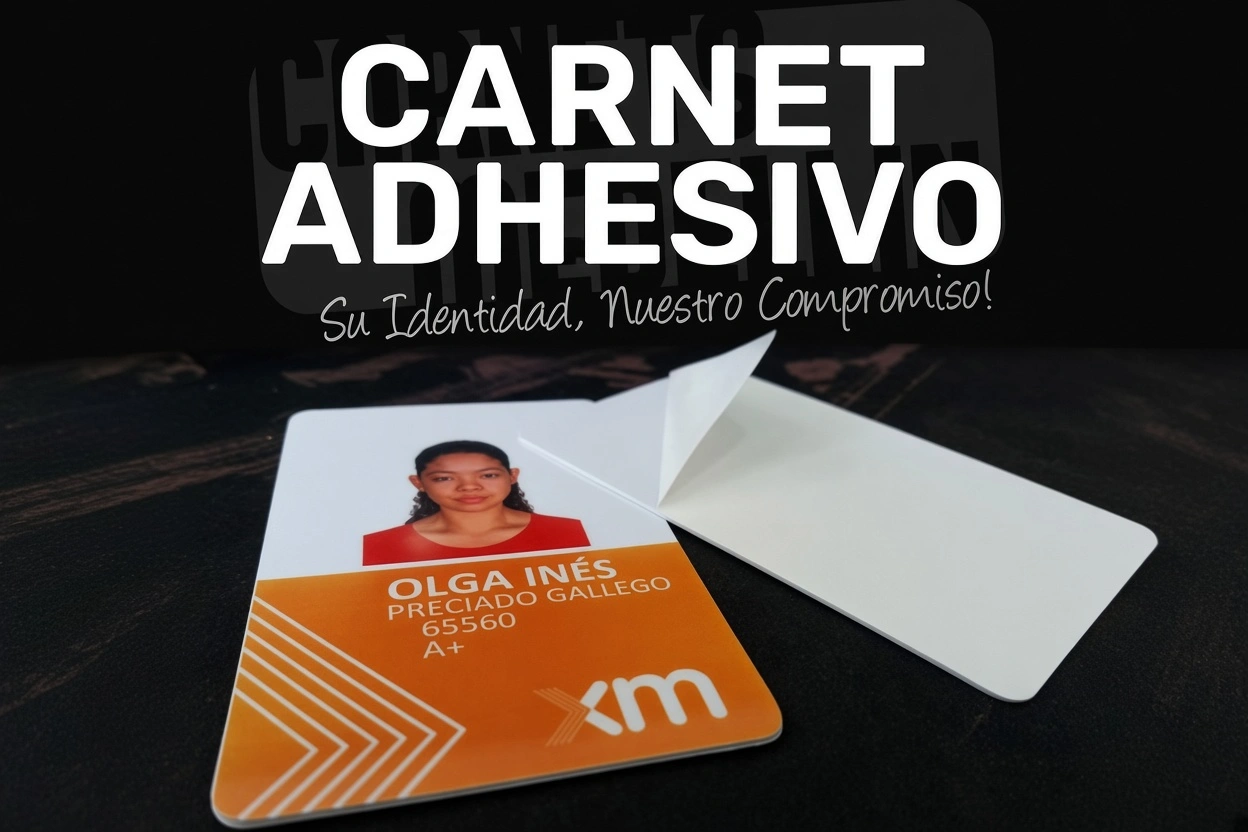 Diseño de adhesivo para tarjeta PVC
