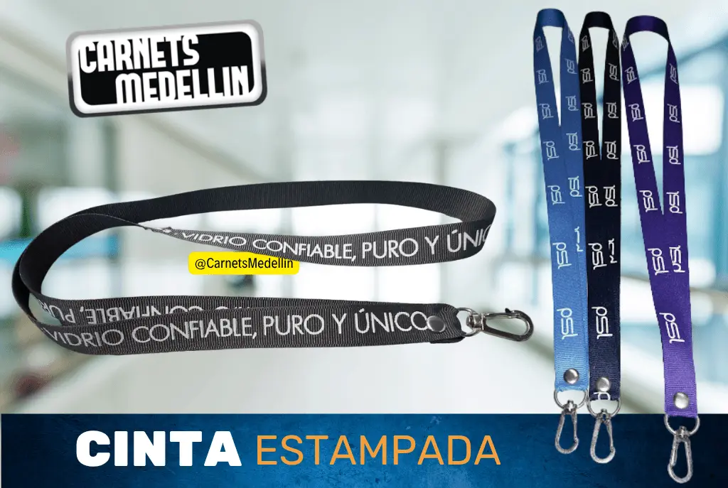 Cinta estampada screen lanyard